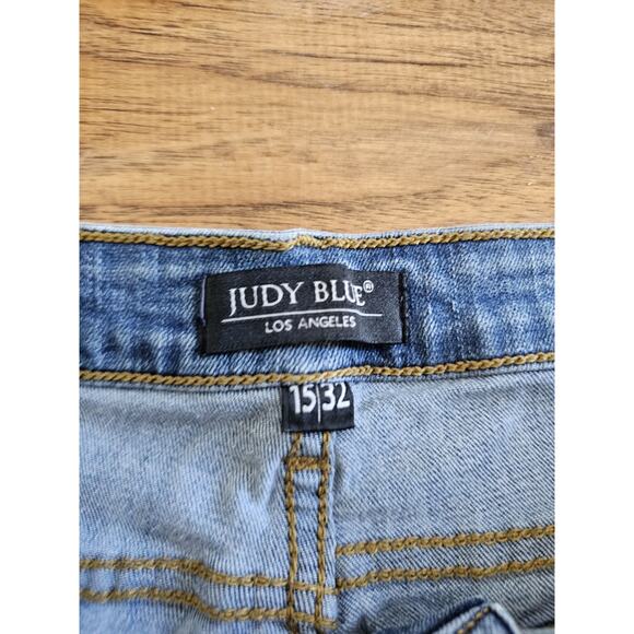 Judy Blue Relaxed Fit Distressed Denim Jeans Women's Size 15/32 Mid Rise - Picture 5 of 12